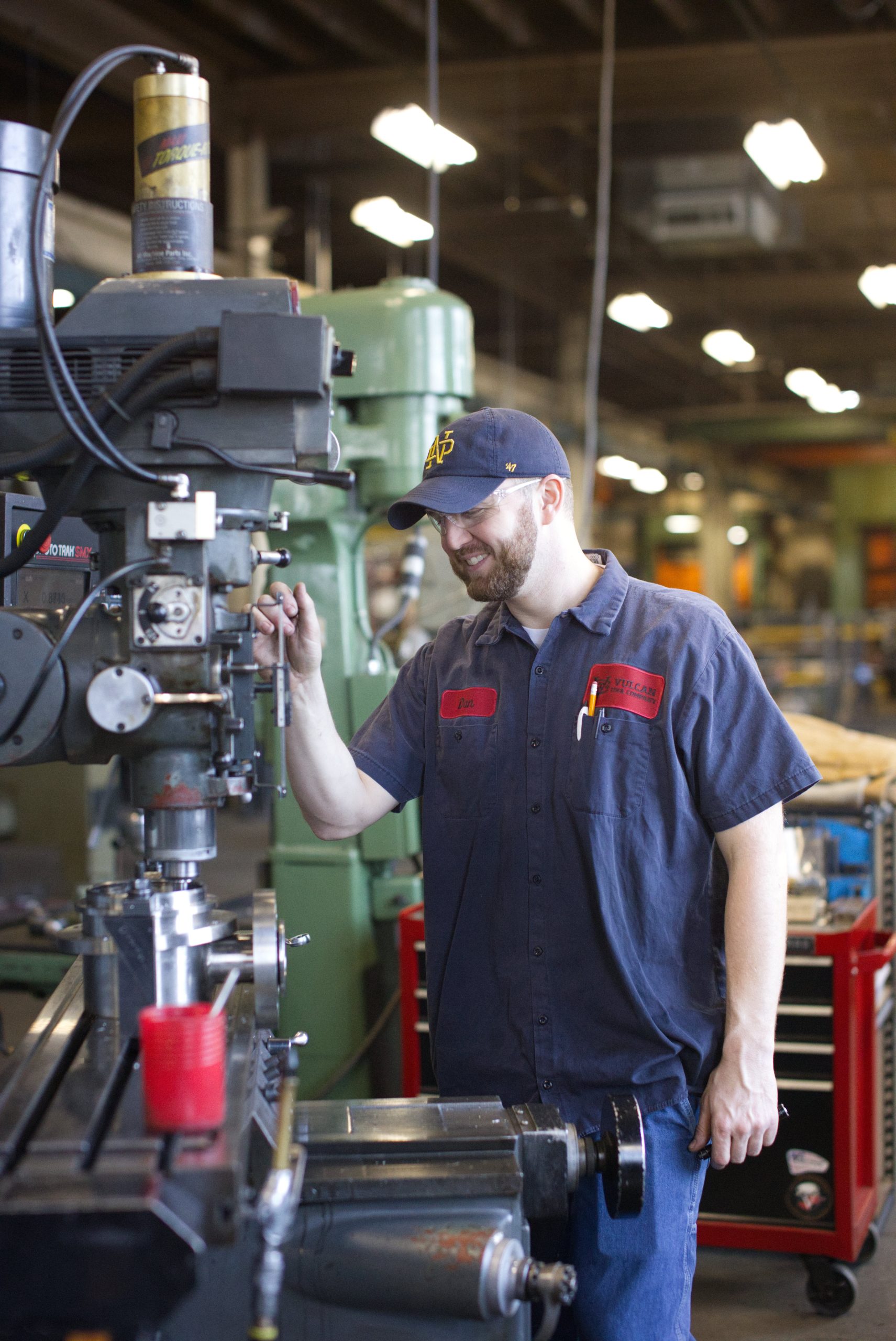 Skilled Operator Manually Machining a Component